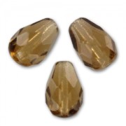 Perles poires facettées 10x7 mm - Smoked Topaz x20