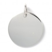 Breloque médaille à graver 20 mm en Argent 925 x1|raw }}