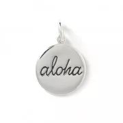 Pendentif Aloha 23 mm en Argent 925 x1