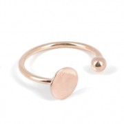 Bague réglable avec plateau pour cabochon plat 8 mm - Doré rose HQ|raw }}