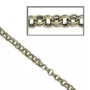 Chaîne maille forçat double anneaux 2.3 mm bronze x1m