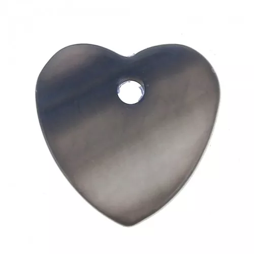 Sequins coeur Nacre 11 mm Cinnamon/ Dark Grey x10