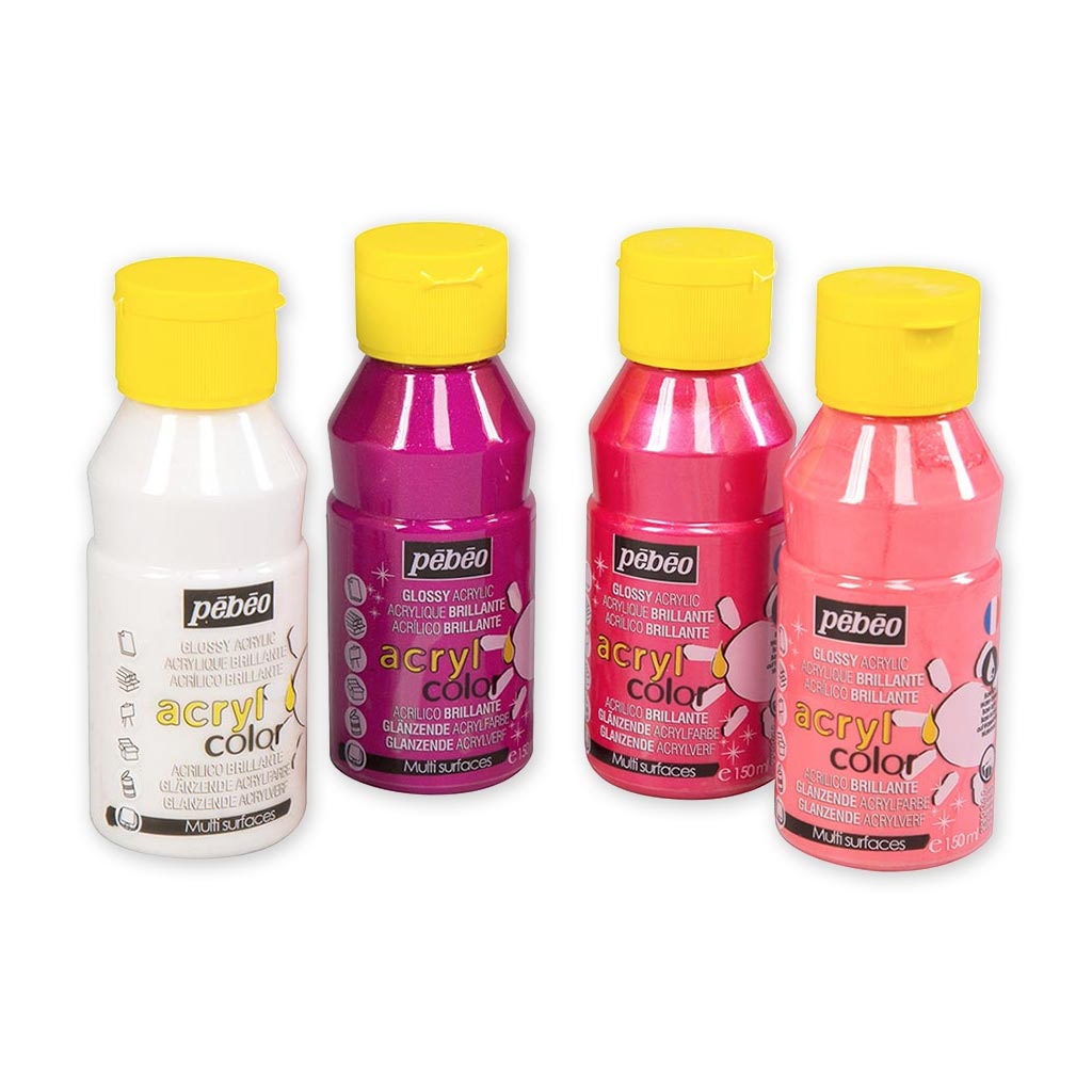 Peinture acrylique pour enfant - Set Acrylcolor Rêve Rose ...