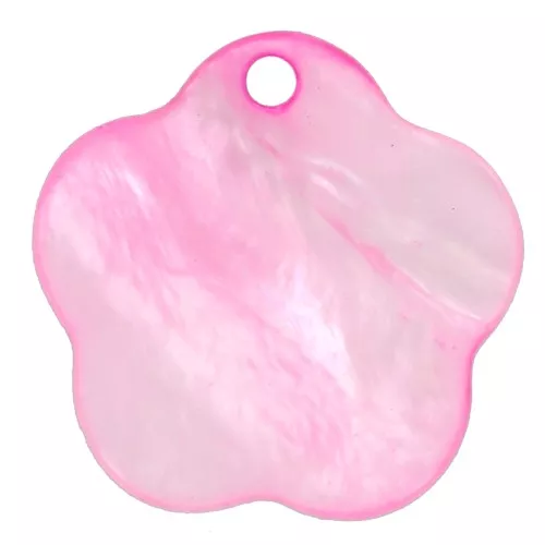 Sequins fleur Nacre 15 mm - Rose x10