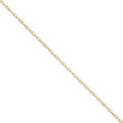 Chaîne maille corde 1,6 mm en Gold filled (or laminé) x 50cm