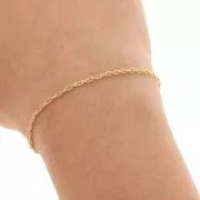 Chaîne maille corde 1,6 mm en Gold filled (or laminé) x 50cm