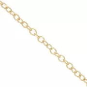 Chaîne maille Forçat 1,3 mm en Gold filled (or laminé) x 50cm