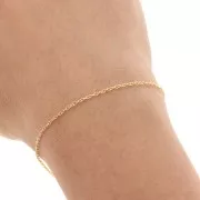 Chaîne maille Forçat 1,3 mm en Gold filled (or laminé) x 50cm