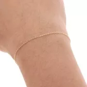 Chaîne maille Forçat limée 1 mm en Gold filled (or laminé)  x 1 m