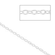 Chaîne maille Forçat 1,3 mm en Argent 925 x 1 m