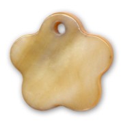 Sequins fleur Nacre 15 mm Bronze x10