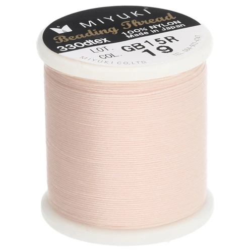Fil Miyuki Nylon Beading thread B 0.25 mm Peach Blossom (n°19) x50 m