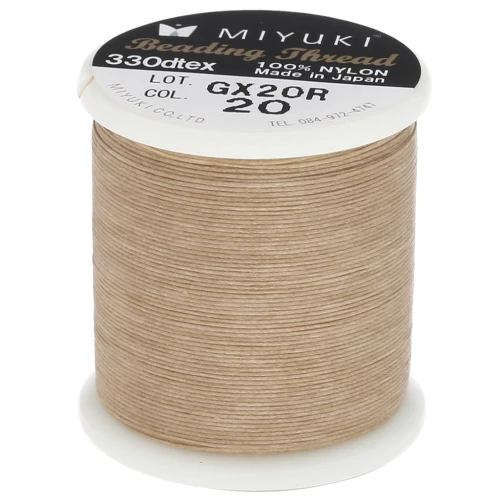 Fil Miyuki Nylon Beading thread B 0.25 mm Semolina (n°20) x50 m