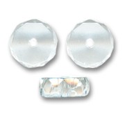 Perles rondelles Heishi facettées 10x4 mm - Crystal x10