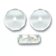 Perles rondelles Heishi facettées 10x4 mm - Crystal x10