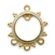 Intercalaires Rond 3 rangs 25 mm doré à l'or fin x2