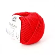 Coton Natura Medium Just Cotton DMC - Pelote coton Rouge (n°55) x 75 m