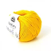 Coton Natura Medium Just Cotton DMC - Pelote coton Jaune Bouton (n°99) x 75m