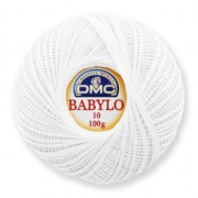 Fil à crocheter Babylo 10 DMC en coton Blanc cassé x 530 m|raw }}