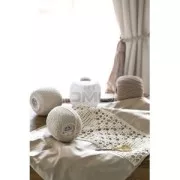 Fil à crocheter Babylo 10 DMC en coton Blanc cassé x 530 m