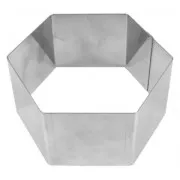 Grand emporte-pièce en inox pour modelage 75x40 mm Hexagone