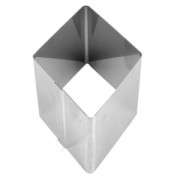 Petit emporte-pièce en inox pour modelage 25x14 mm Losange|raw }}