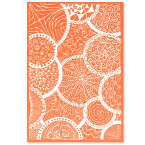 Silk Screen pour Pâte polymère 115x180 mm - Motif Circle Party