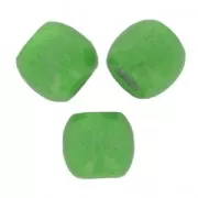 Perles rondes gros trou en bois 16 mm Vert x20