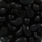 Perles en verre tchèque 2 trous Zoliduo® Right 5x8mm Jet x20