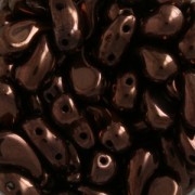 Perles en verre tchèque 2 trous Zoliduo® Right  5x8mm Dark Bronze x20|raw }}