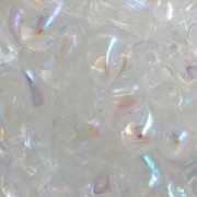 Perles en verre tchèque 2 trous Zoliduo® Right 5x8mm Crystal AB x20
