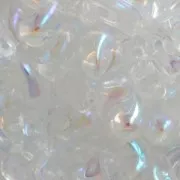 Perles en verre tchèque 2 trous Zoliduo® Right 5x8mm Crystal AB x20