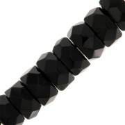 Rondelles facettées  6x3 mm Jet x25|raw }}