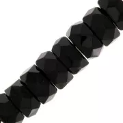Perles rondelles Heishi facettées 6x3 mm - Jet x25
