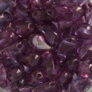 Perles en verre tchèque 2 trous Zoliduo® Left 5x8mm Lumi Amethyst x20|raw }}