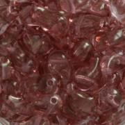 Perles en verre tchèque 2 trous Zoliduo® Left 5x8mm Luster Rose x20|raw }}