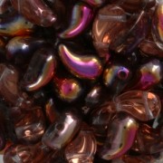 Perles en verre tchèque 2 trous Zoliduo® Left 5x8mm Crystal Sunset x20|raw }}