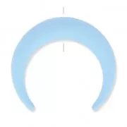 Pendentif synthétique forme demi-lune ou corne 52 mm Light Blue