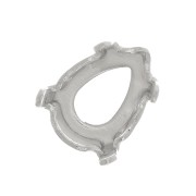 Serti griffe pour cabochon PureCrystal 4320 8x6 mm - Rhodié x1|raw }}