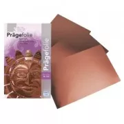 Lot 3 feuilles de métal à repousser 18,5x29 cm cuivré