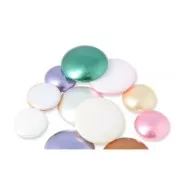 Cabochon rond en verre par Puca® 18 mm Rose Pearl x 1