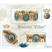 Cabochon rond en verre par Puca® 18 mm Rose Pearl x 1