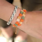 Bobine de fil ciré Linhasita pour micro macramé 0.5 mm - Fluo Orange (393) x335m