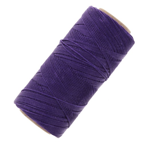 Bobine de fil ciré Linhasita pour micro macramé 0.5 mm - Purple (332) x335m