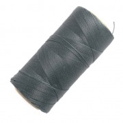 Bobine de fil ciré Linhasita pour micro macramé 0.5 mm - Anthracite (209) x335m
