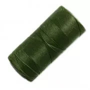 Bobine de fil ciré Linhasita pour micro macramé 0.5 mm - Olive Green (88) x335m