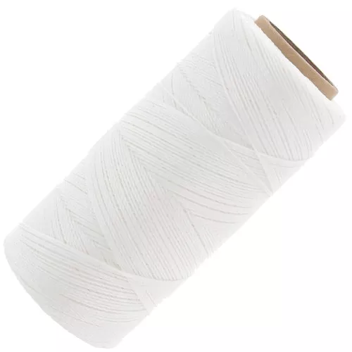 Bobine de fil ciré Linhasita pour micro macramé 0.5 mm - Blanc (BCO ALV) x335m
