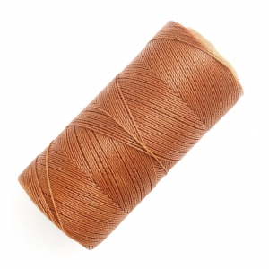 Bobine de fil ciré Linhasita pour micro macramé 0.5 mm - Camel Brown (498) x335m