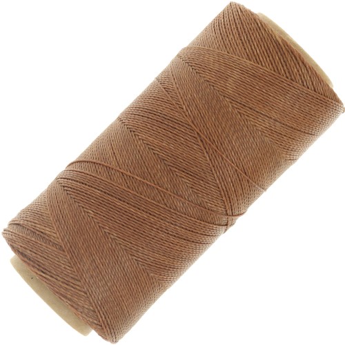 Bobine de fil ciré Linhasita pour micro macramé 0.5 mm - Autumn Brown (631) x335m