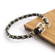 Cordon en cuir européen 1.5 mm Noir x1 m